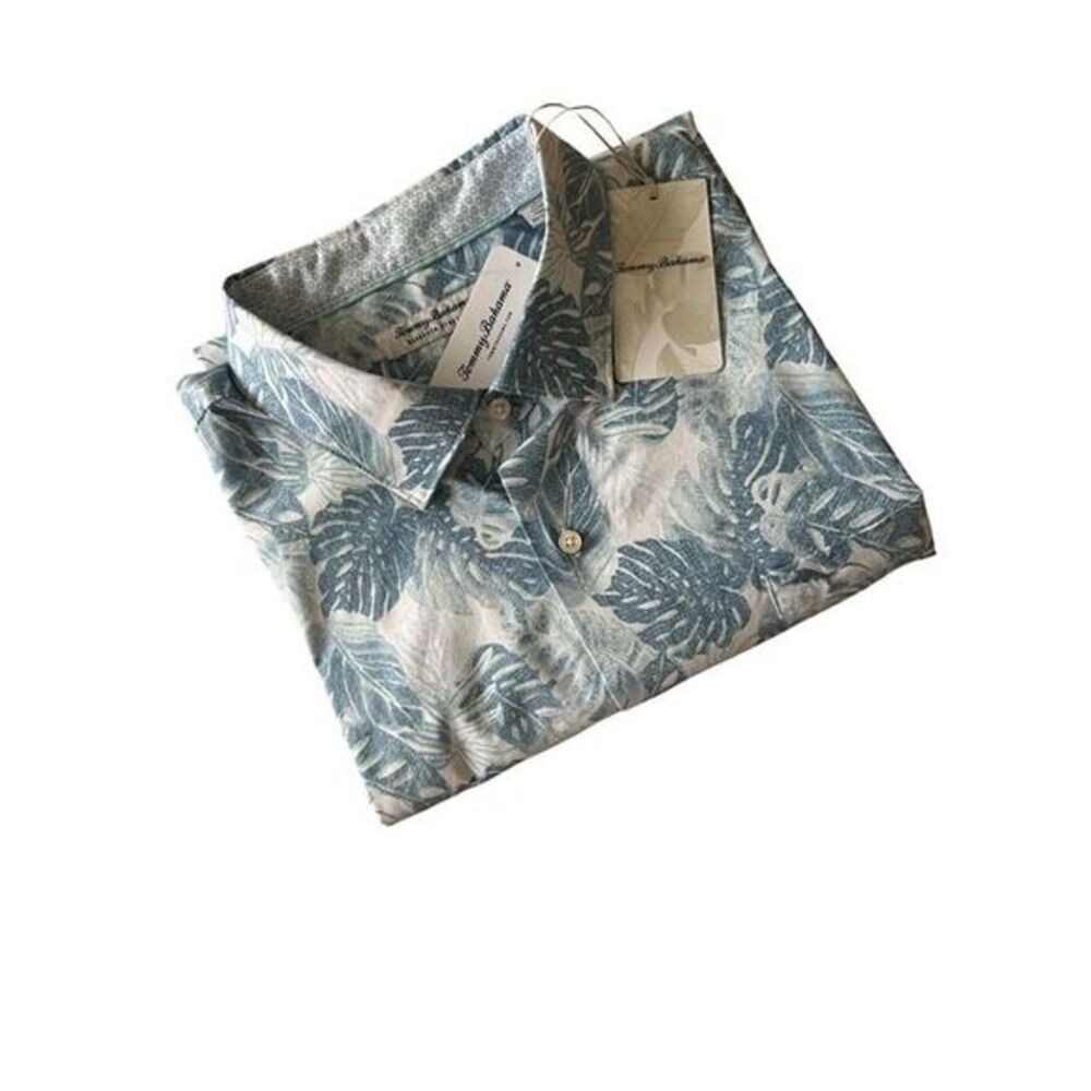 Tommy Bahama Long Sleeve Blue Sarasota‎ Stretch Shirt 2XLTG NWT